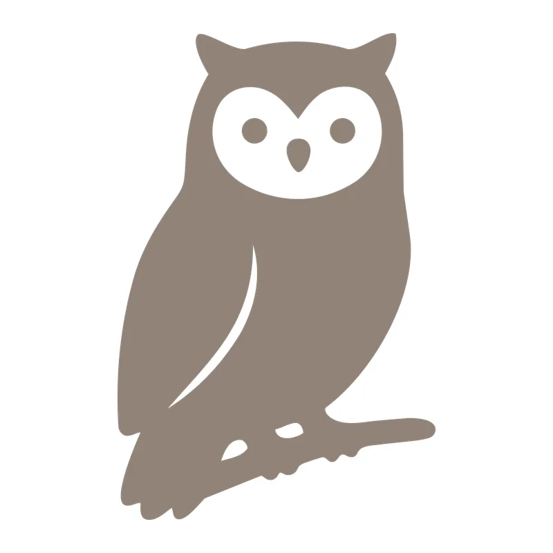 Perched Owl Silhouette