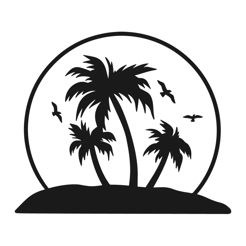 Palm Trees and Sunset