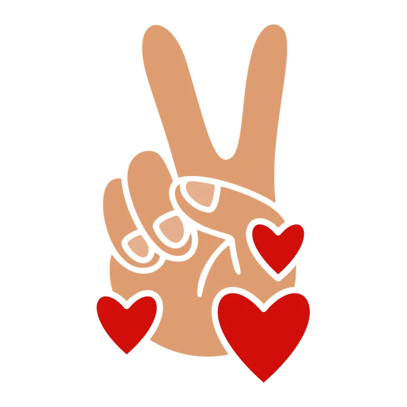Peace and Love Hand