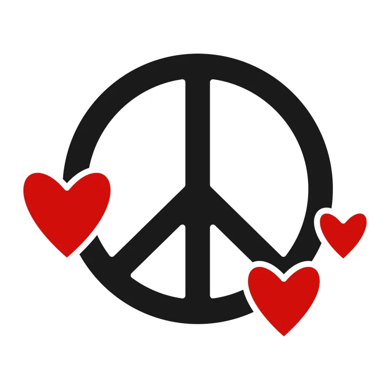 Peace and Love Hearts