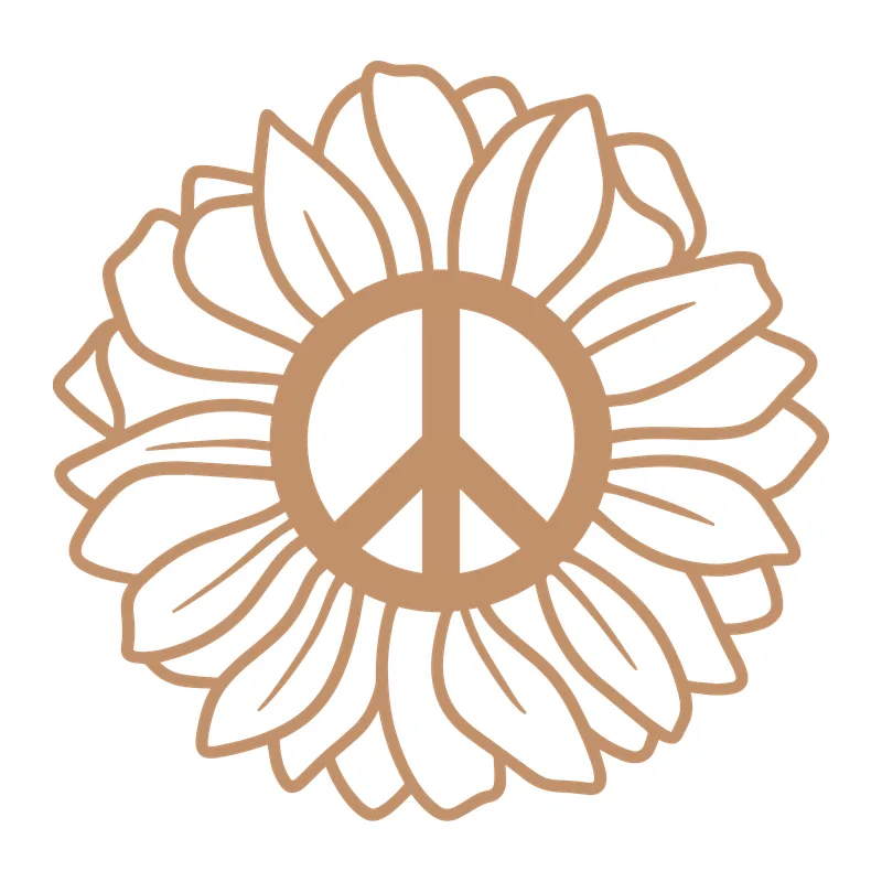 Peace Sign Sunflower