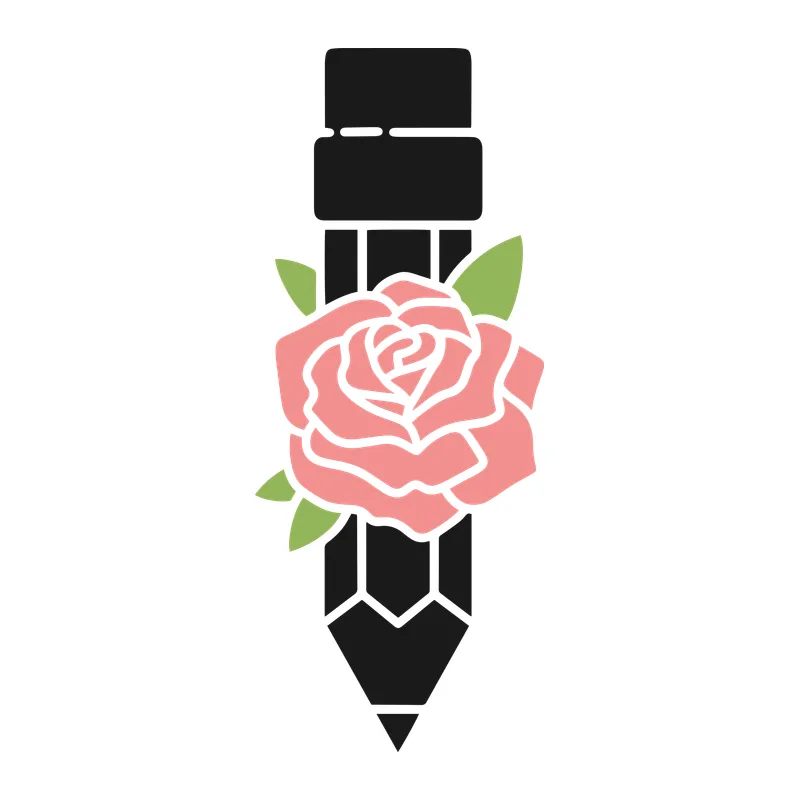 Pencil With Rose