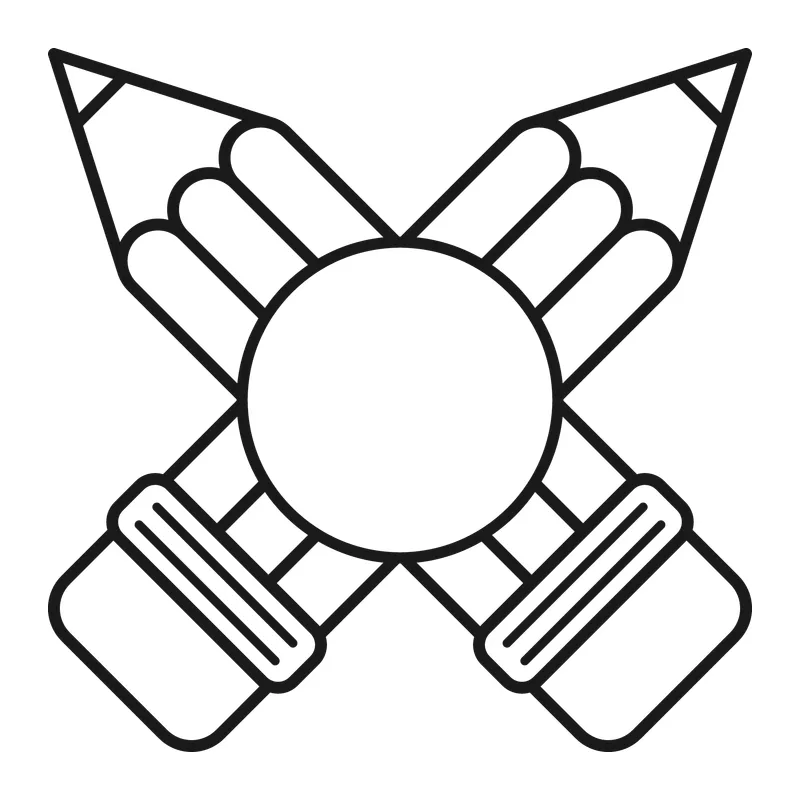 Crossed Pencils Monogram