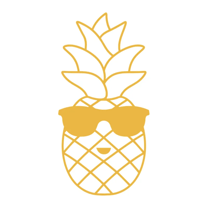 Cool Pineapple in Sunglasses
