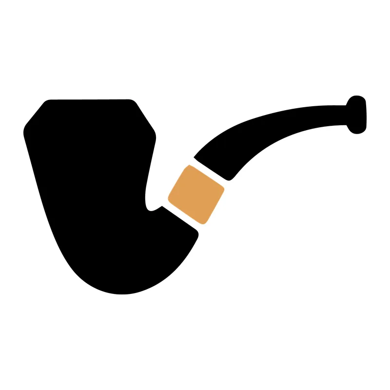 Classic Tobacco Pipe Silhouette
