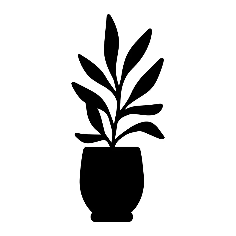 Potted Plant Silhouette