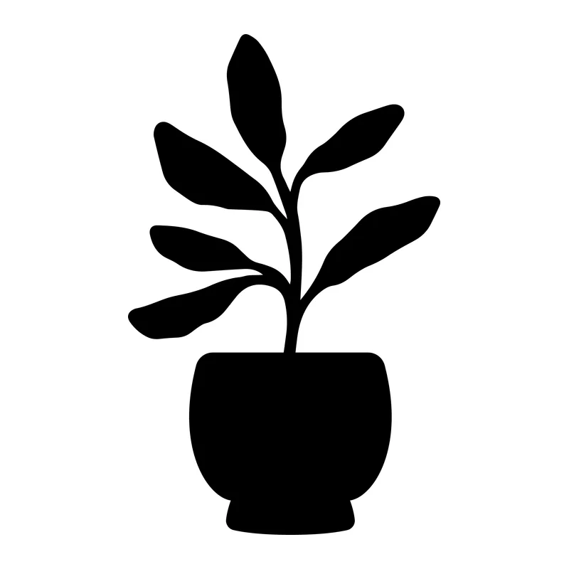 Potted Plant Silhouette