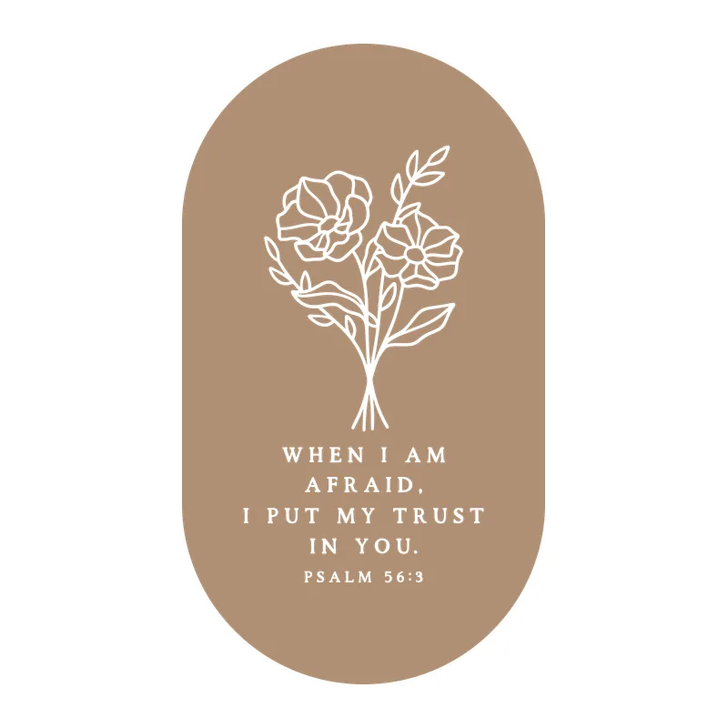 Psalm 56:3 Floral Verse