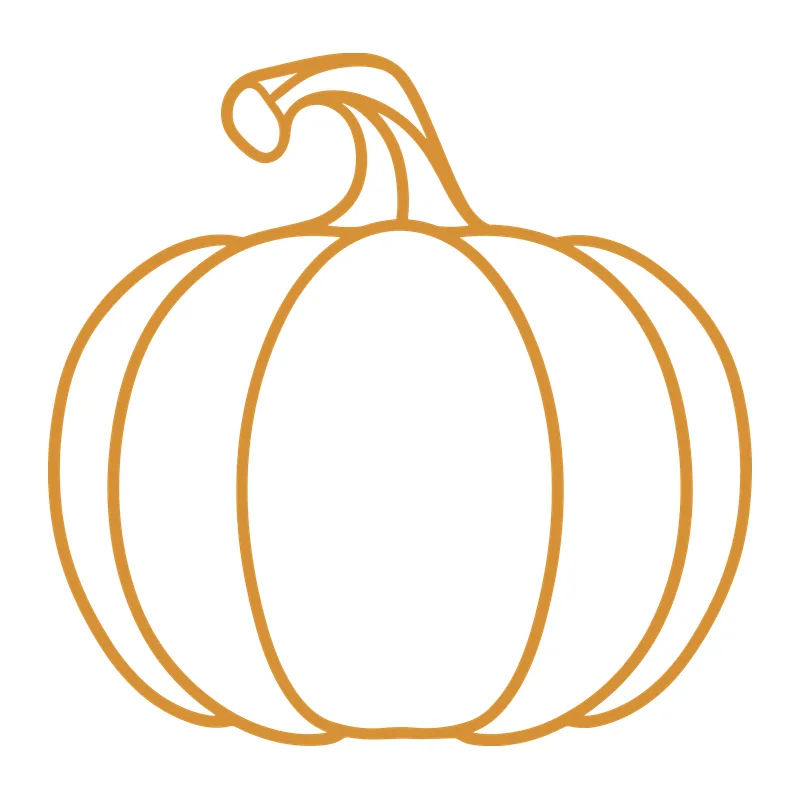 Pumpkin Line Outline