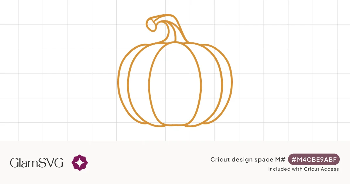 Pumpkin Line Outline SVG for Cricut | GlamSVG