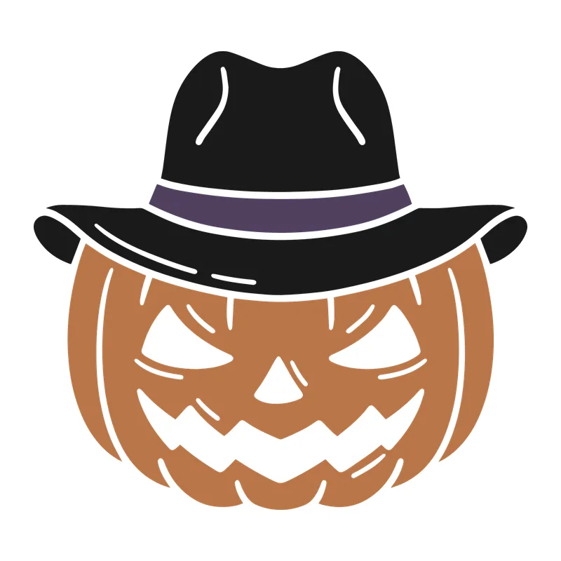 Jack-O-Lantern in a Fedora