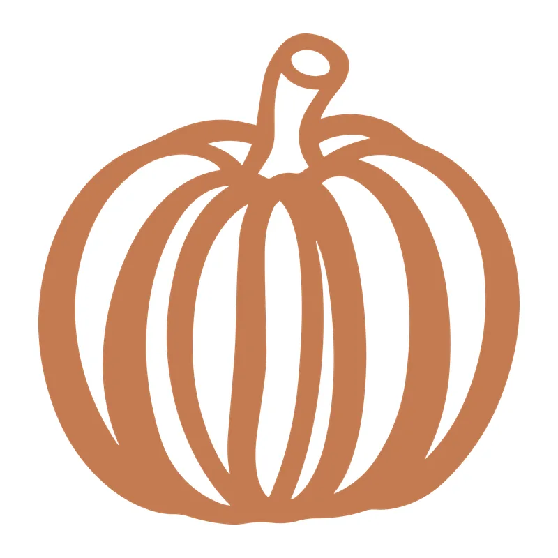 Hand-Drawn Pumpkin Outline