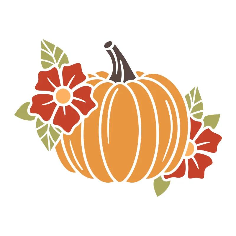 Pumpkin and Flowers