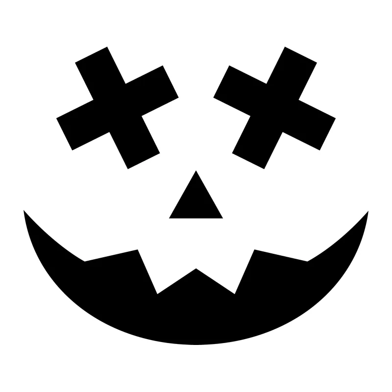 X Eyes Pumpkin Face