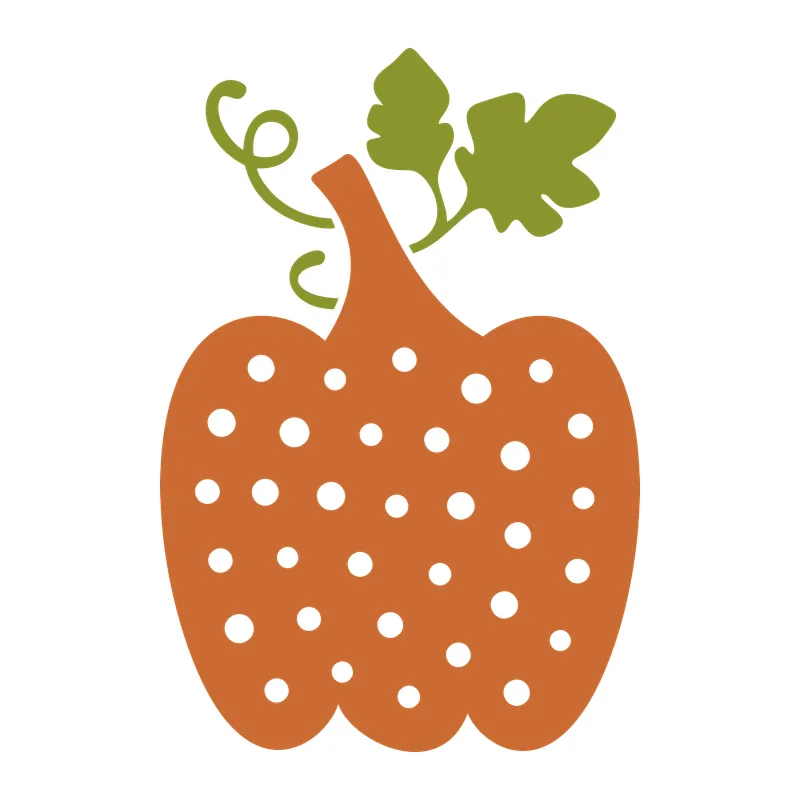 Pumpkin With Polka Dots