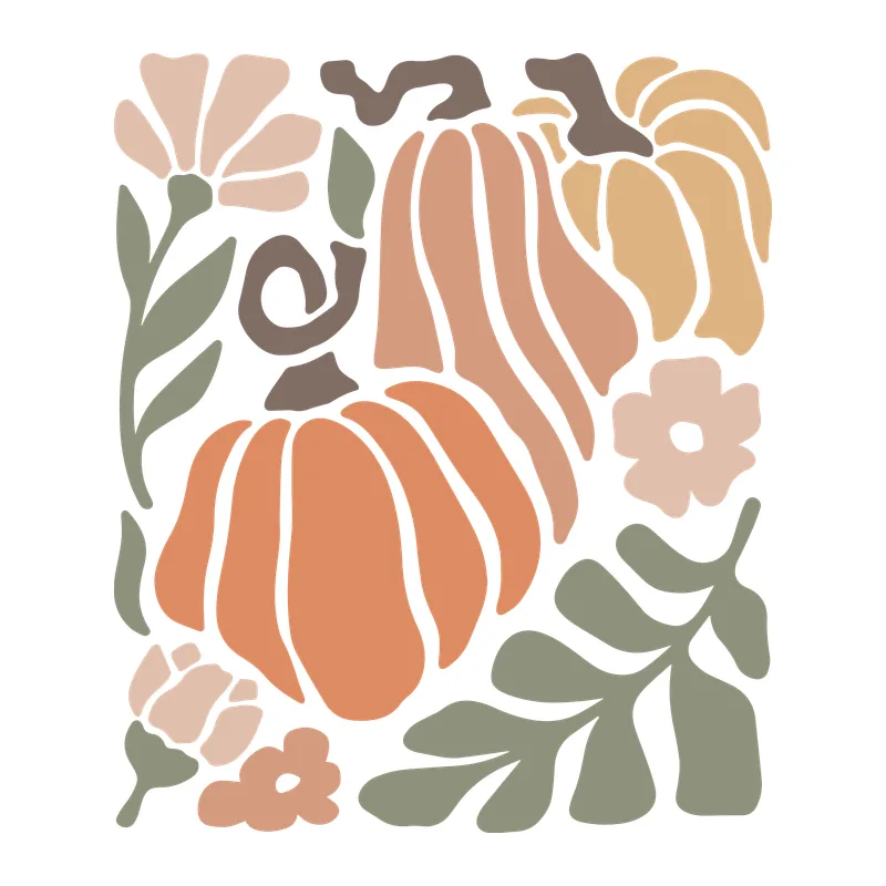 Boho Pumpkins and Florals