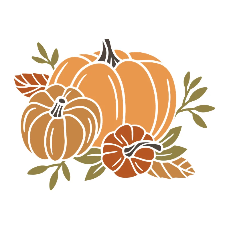 Autumn Pumpkin Cluster