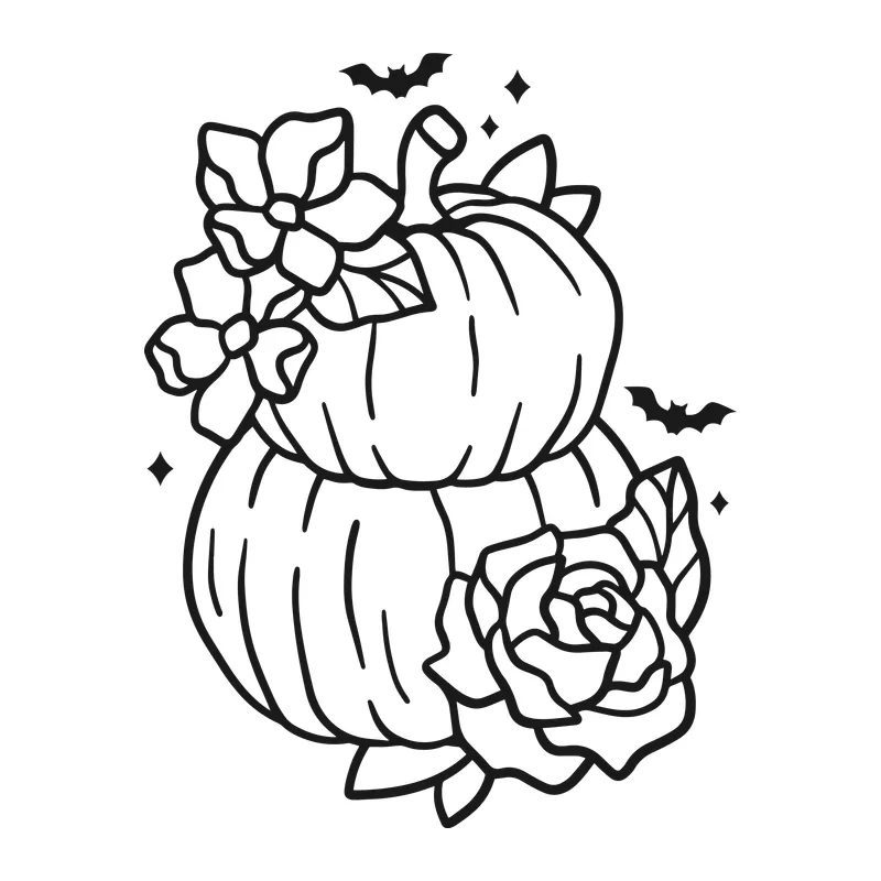 Stacked Floral Pumpkins