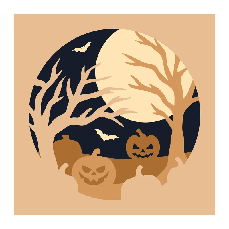 Halloween Pumpkins Shadow Box