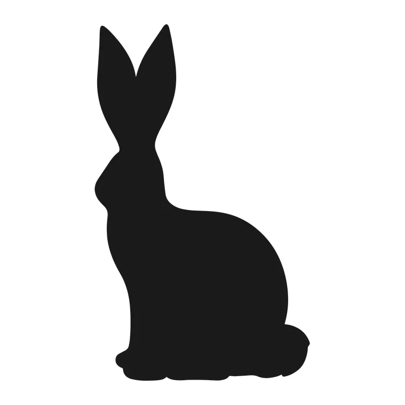 Sitting Rabbit Silhouette