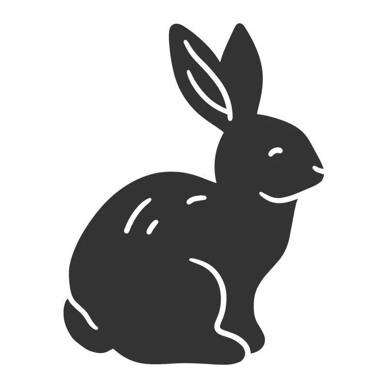Sitting Rabbit Silhouette
