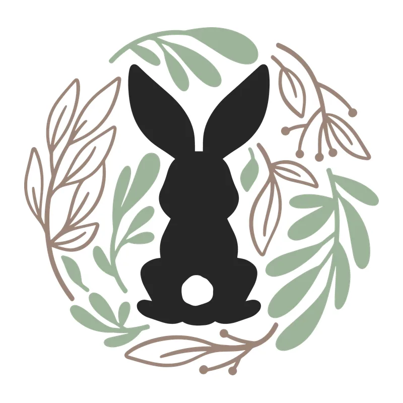 Bunny And Leaf Wreath