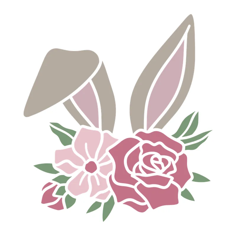 Bunny Ears and Flowers