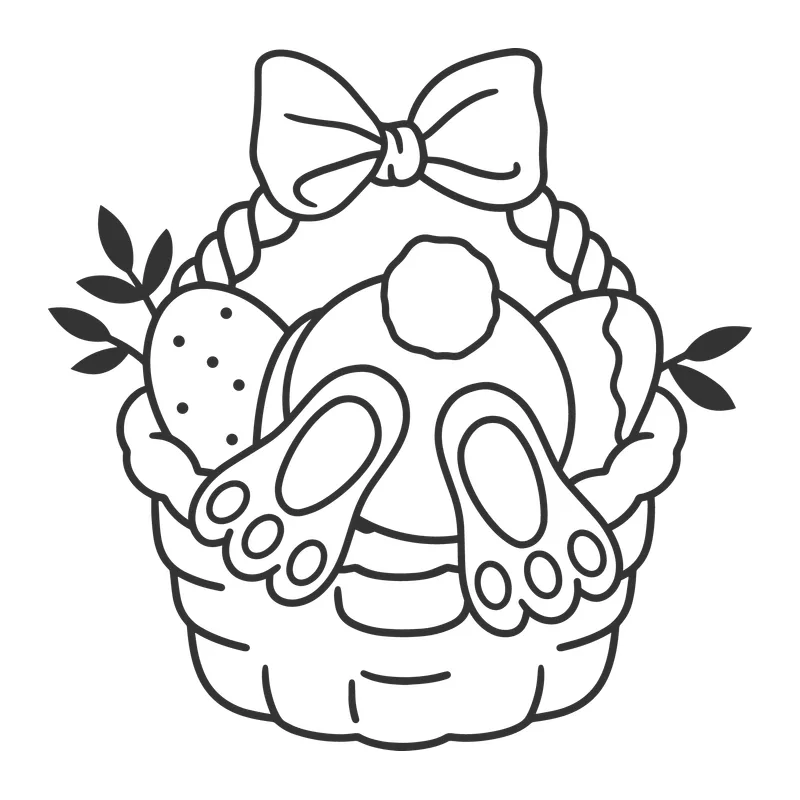 Rabbit in an Easter Basket