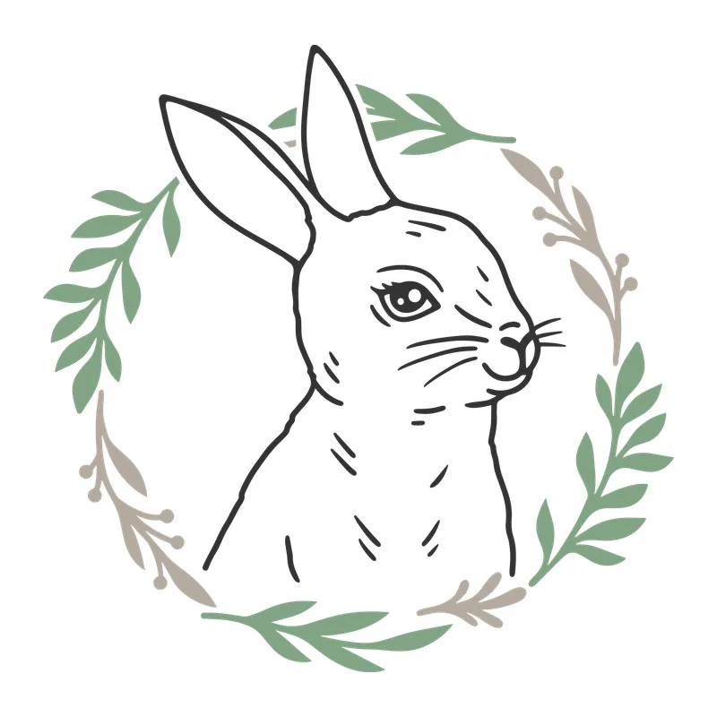 Rabbit in a Wreath