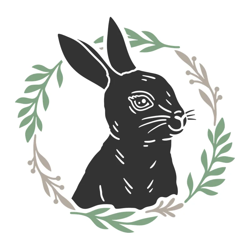 Rabbit in a Wreath