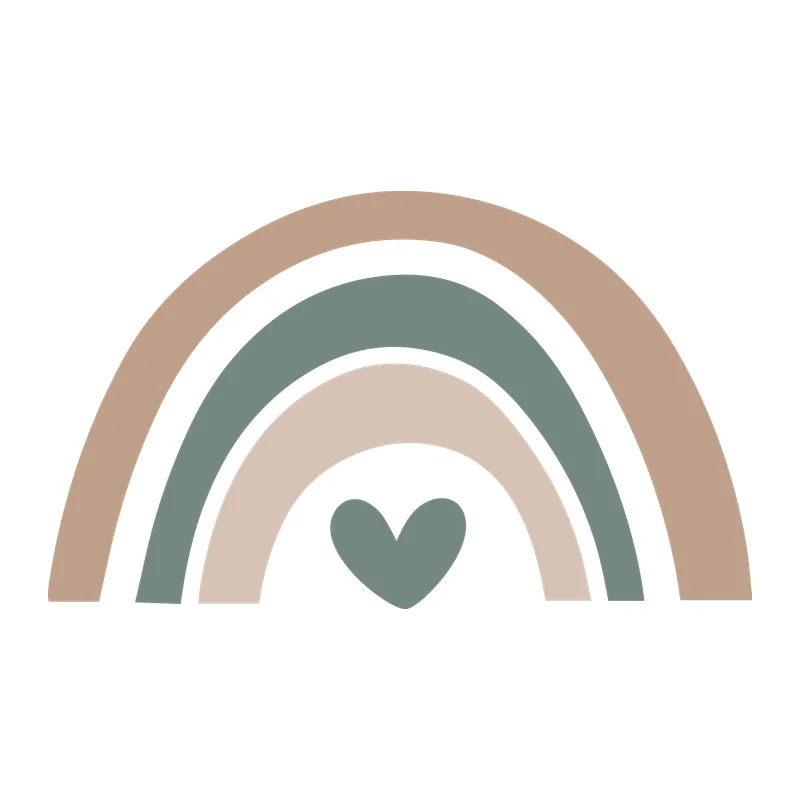 Boho Rainbow With Heart