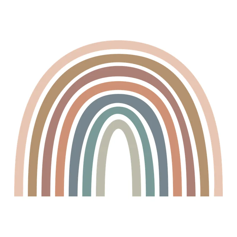 Boho Muted Rainbow