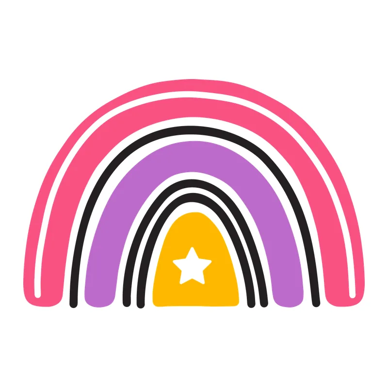 Rainbow with Star