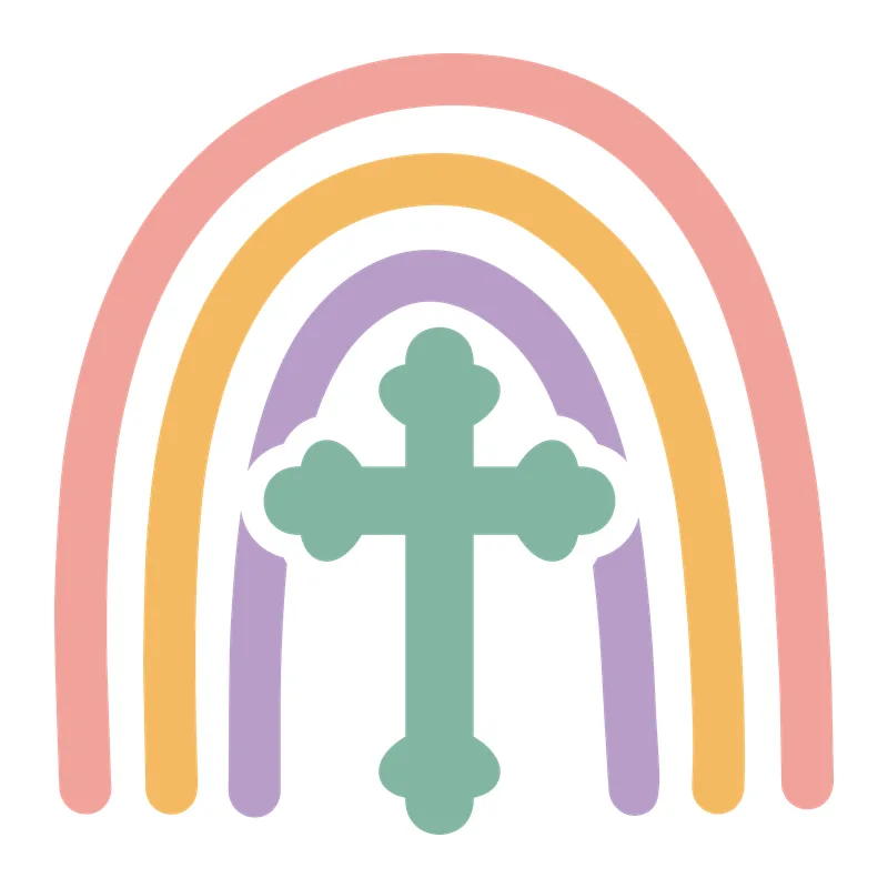 Boho Rainbow and Cross