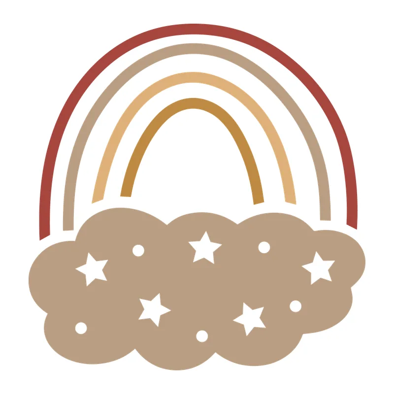 Boho Rainbow Star Cloud