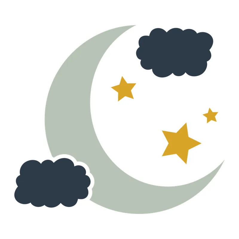 Crescent Moon and Stars