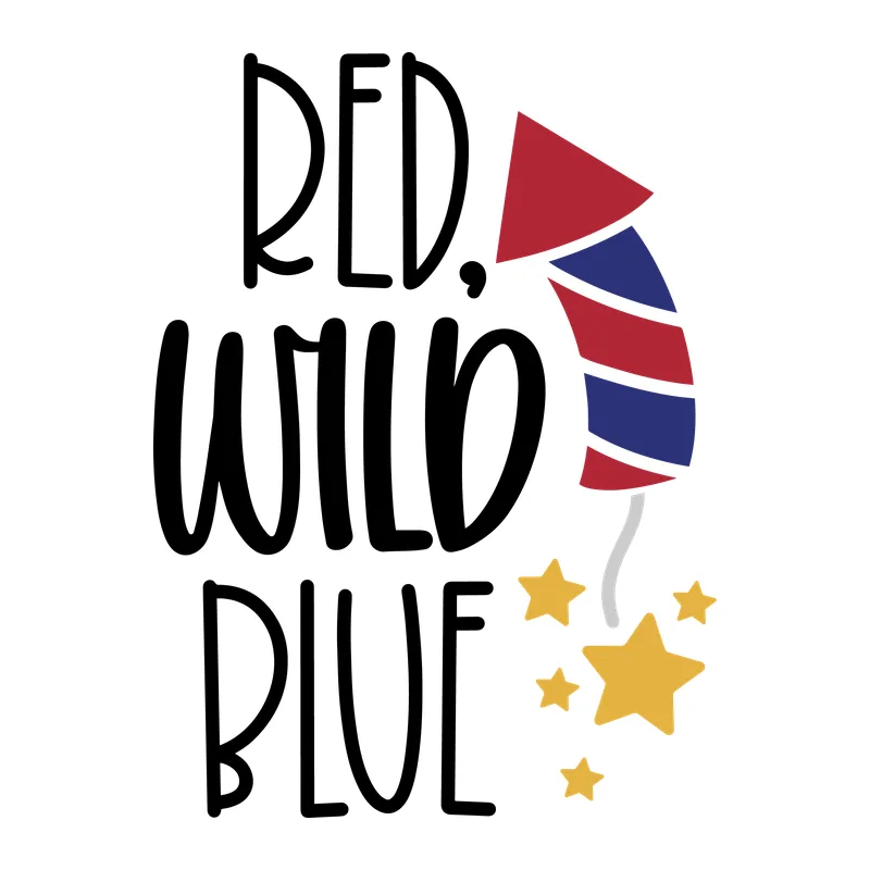 Red, Wild and Blue Firework