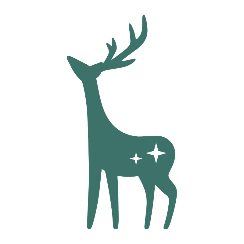 Starry Reindeer Silhouette