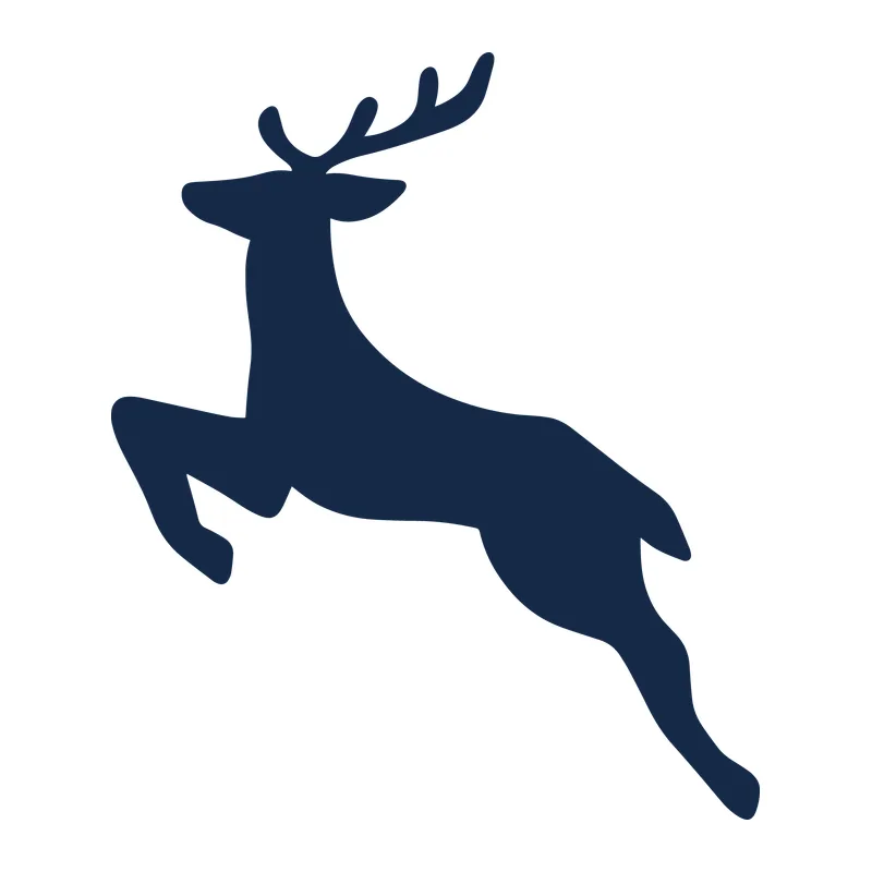 Leaping Reindeer Silhouette