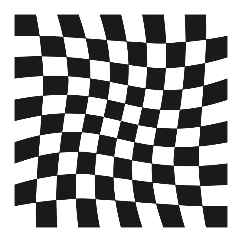 Wavy Retro Checkerboard