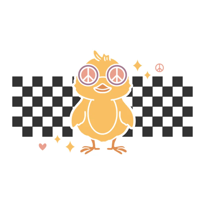 Retro Peace Sign Chick