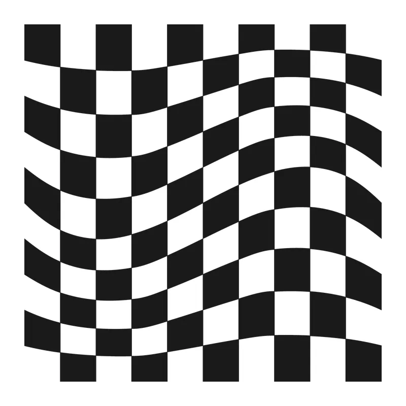 Retro Wavy Checkerboard Pattern