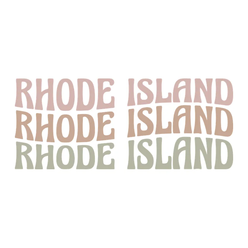 Rhode Island Retro Wavy Stack