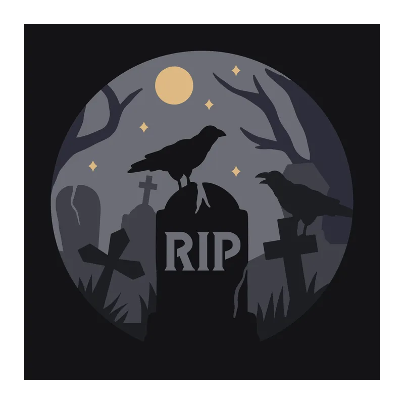 RIP Graveyard Shadow Box