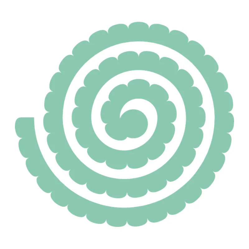 Scalloped Rolled Flower