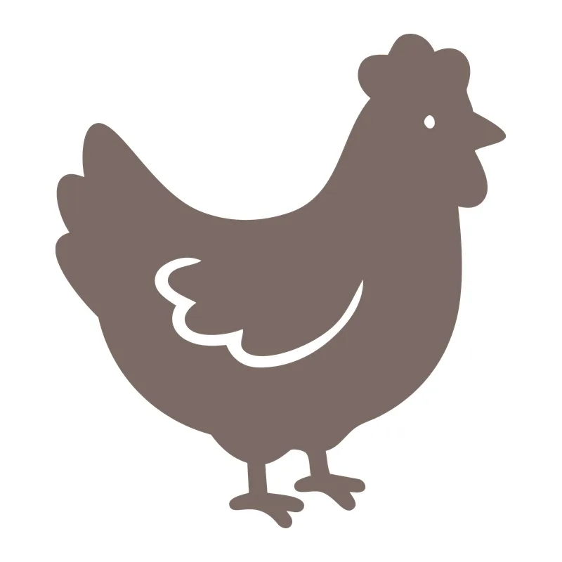 Farm Hen Silhouette