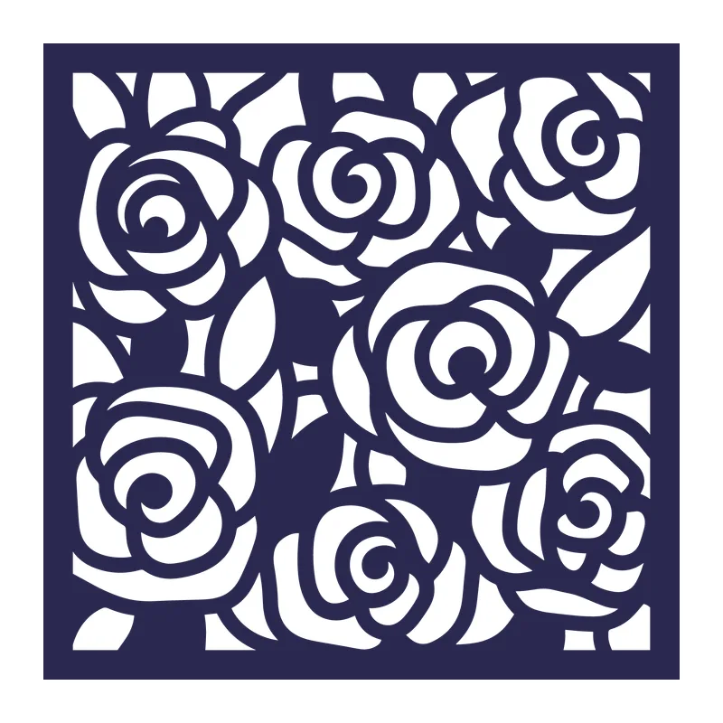 Rose Lattice Square Panel