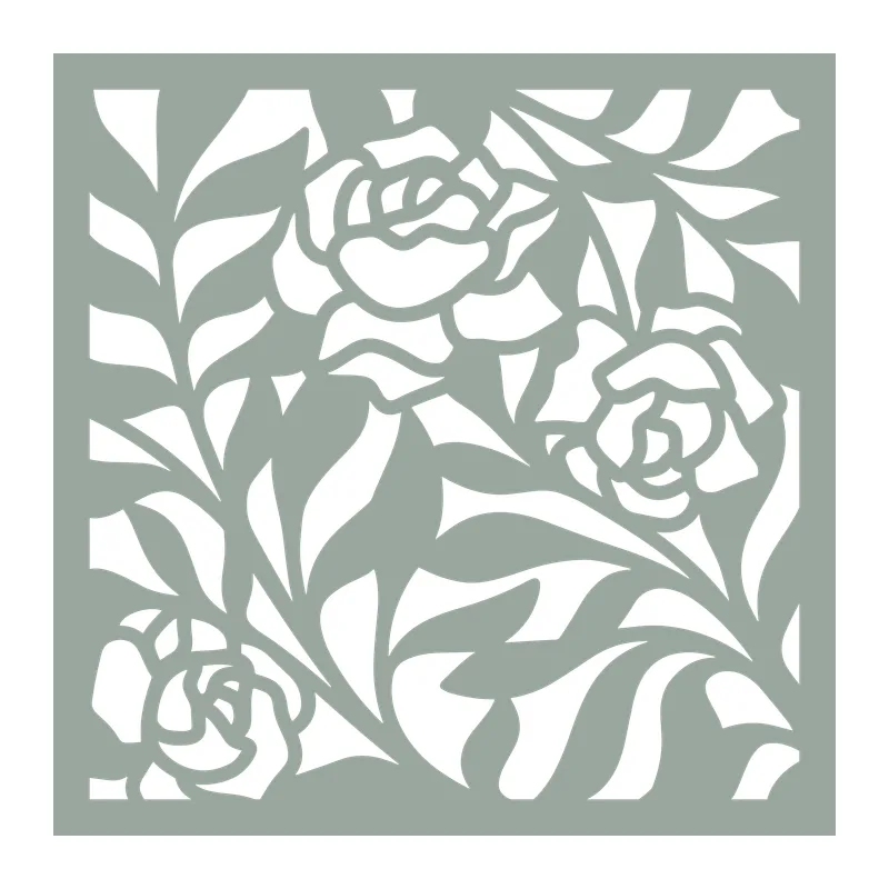 Roses and Leaf Branches