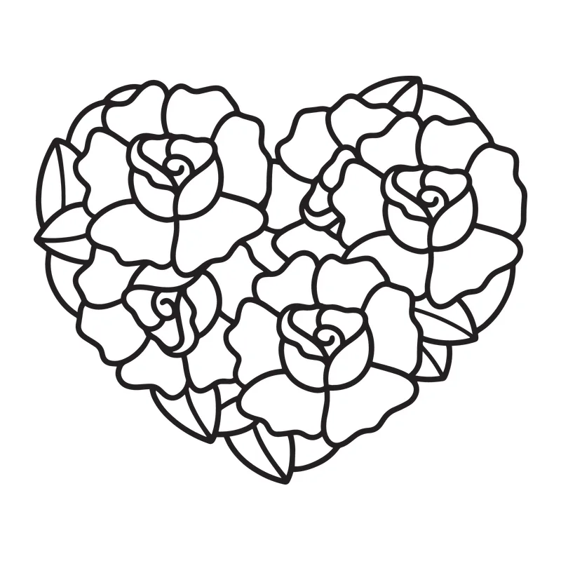 Roses in a Heart Shape
