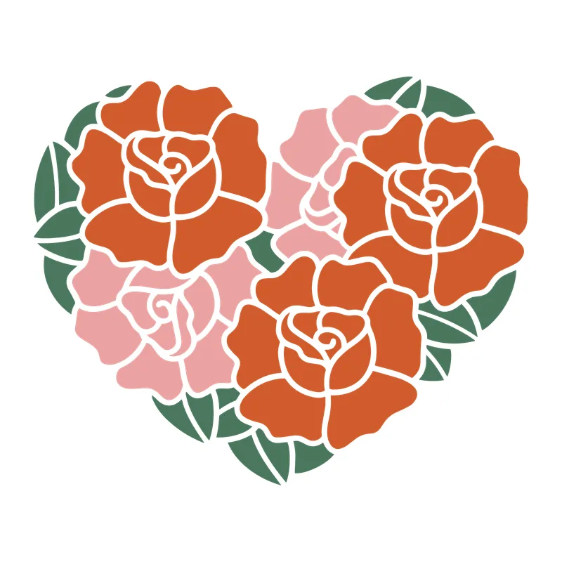 Roses in a Heart Shape